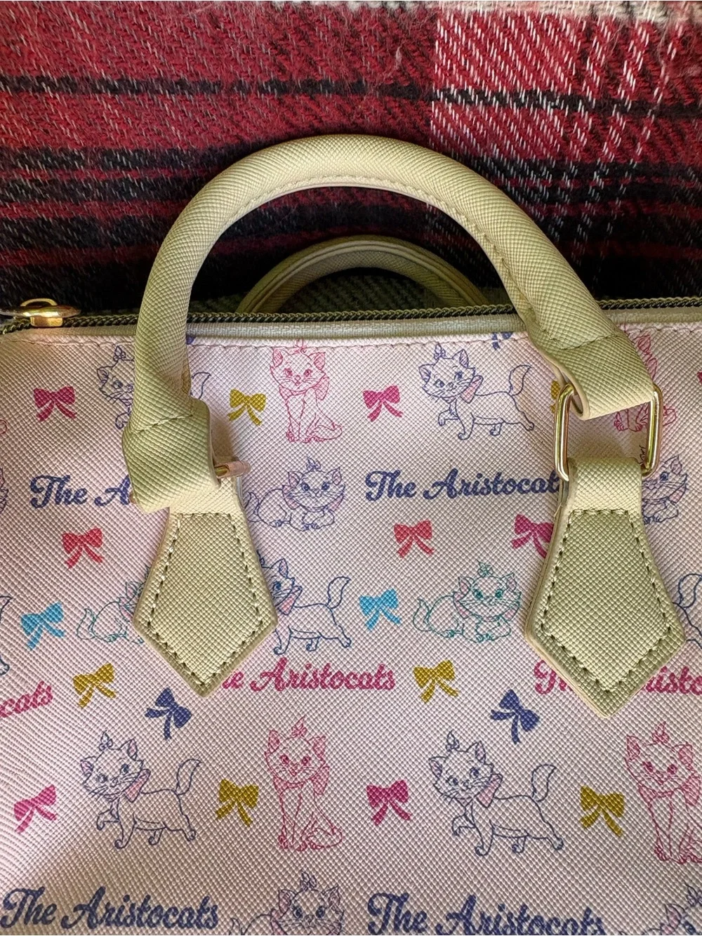 Pink gold Disney Classics Aristocats Crossbody mini bag kids purse allover Cats